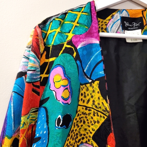 Diane Freis - Vintage Silk Duster Blazer - Picture 6 of 11